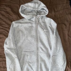 Gray Nike Zip-up Hoodie Medium